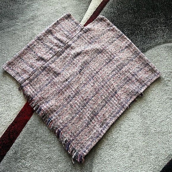 Northern Angel Fringed Multi Color Fuzzy Boho Poncho - Picture 1 of 3
